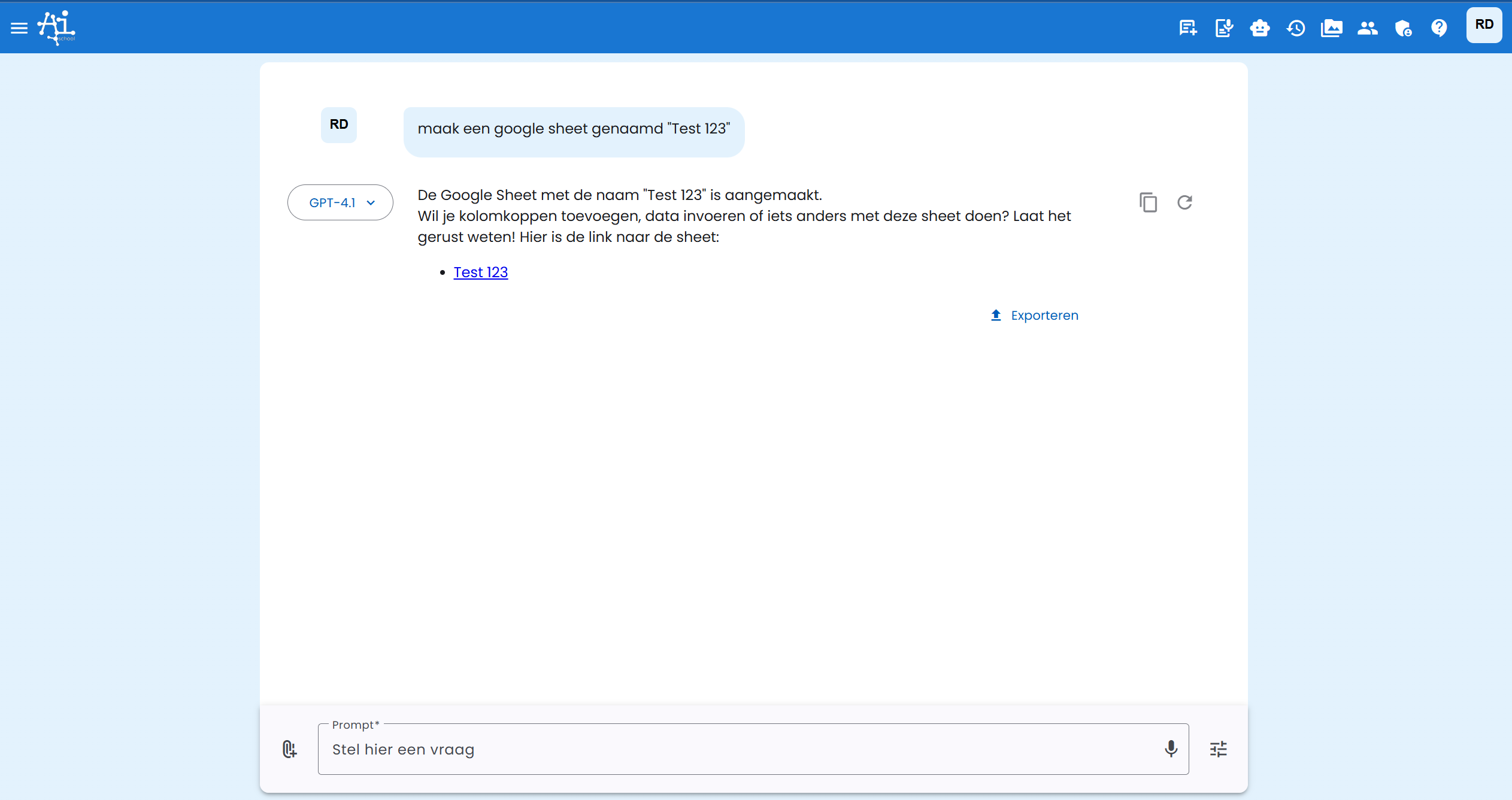 Test uitgevoerd
