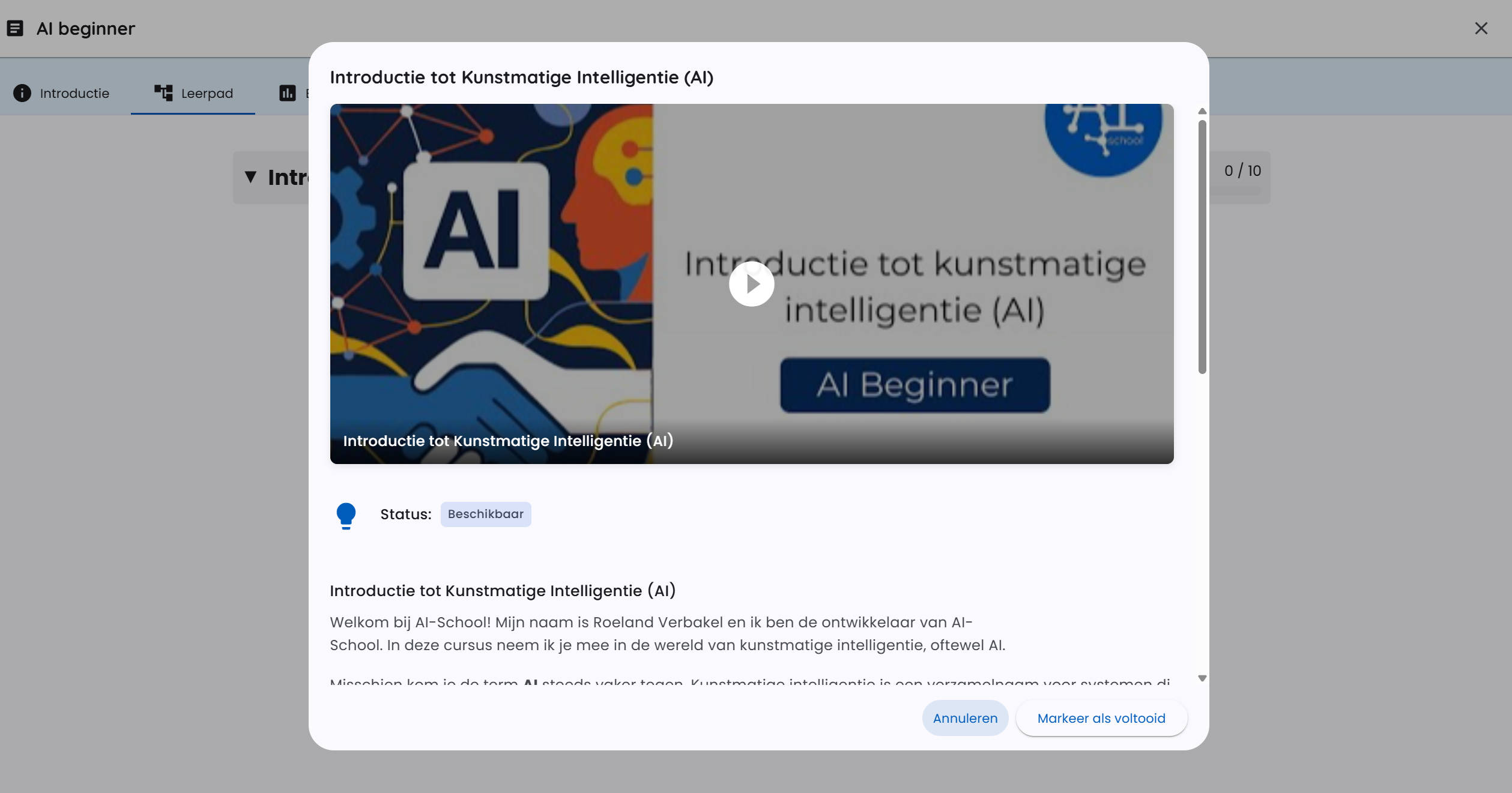 Dialoogvenster openen vaardigheid