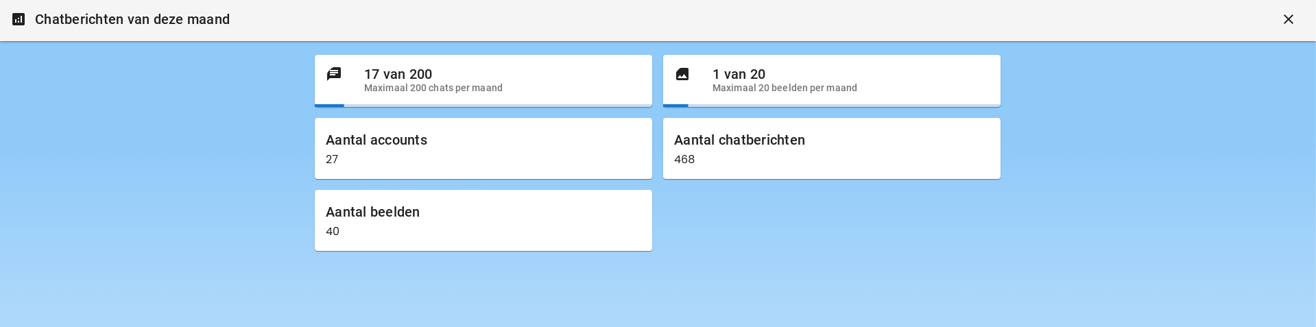 Chat-Nachrichten in der Verwaltungsumgebung