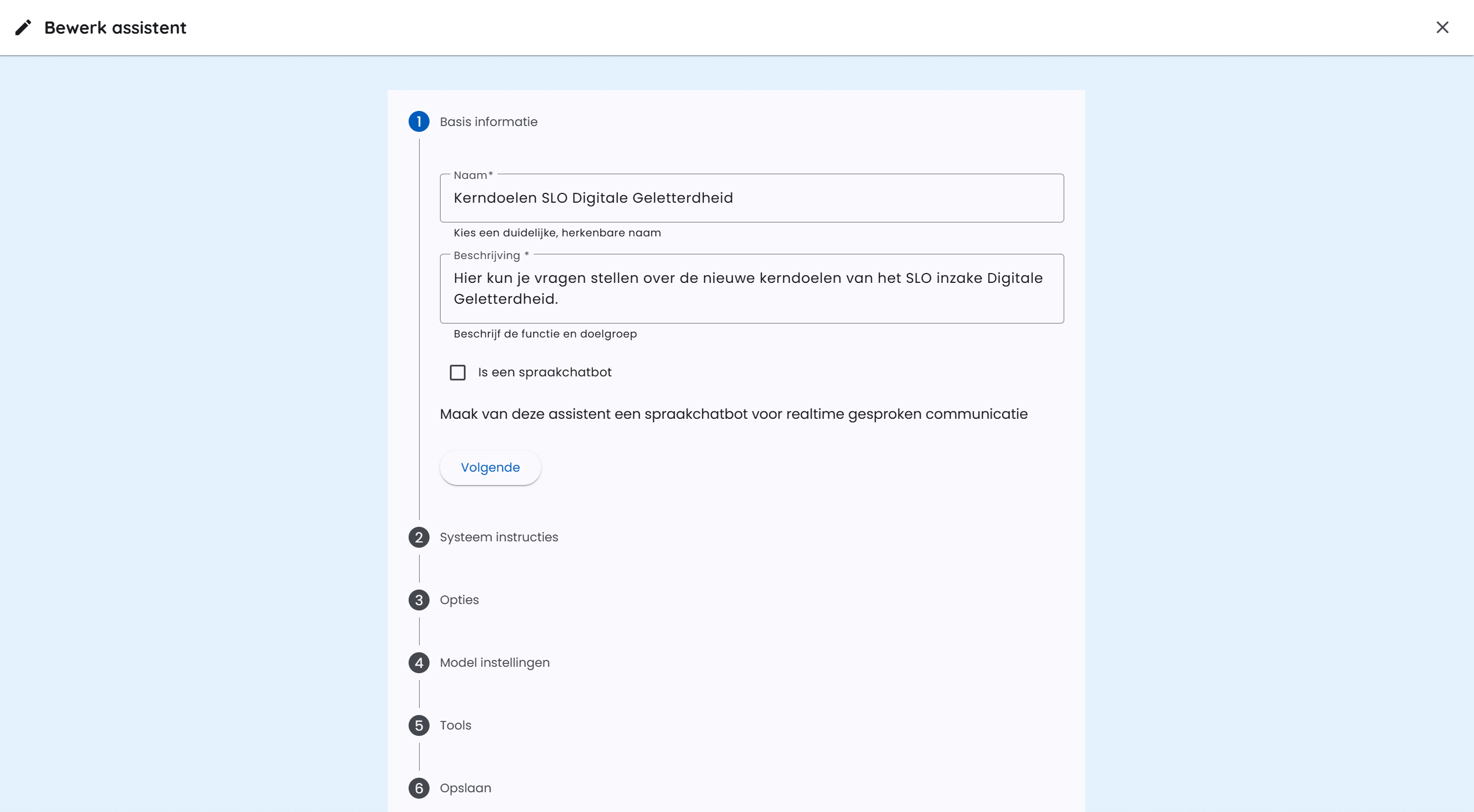Assistant form