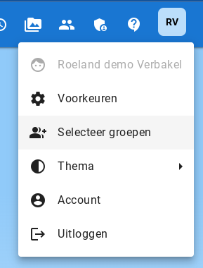 Preferences in menu