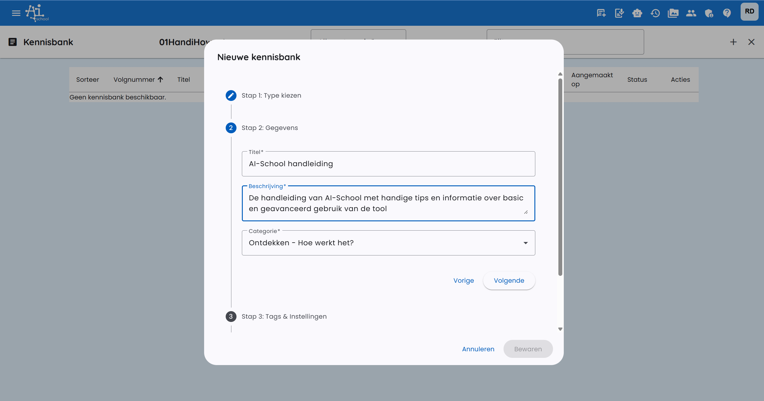 Titre et description de l'élément de base de connaissances