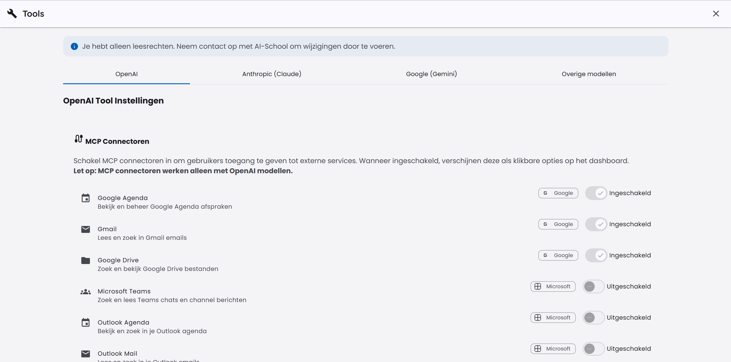 Configurer les outils
