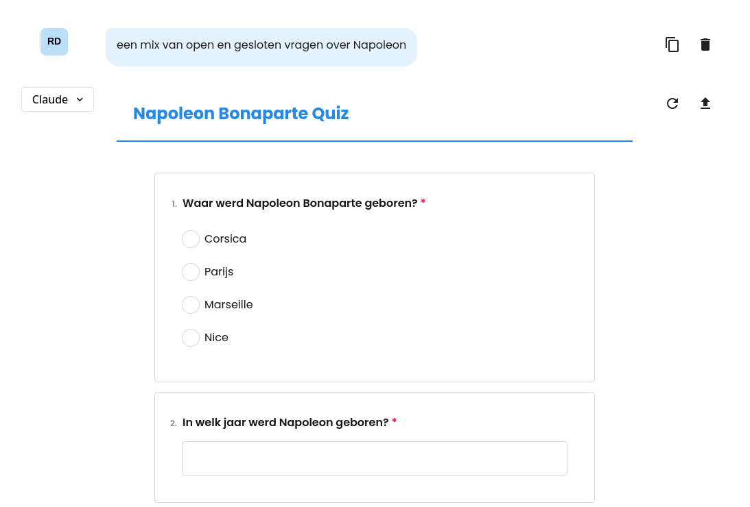 Exemple de questionnaire